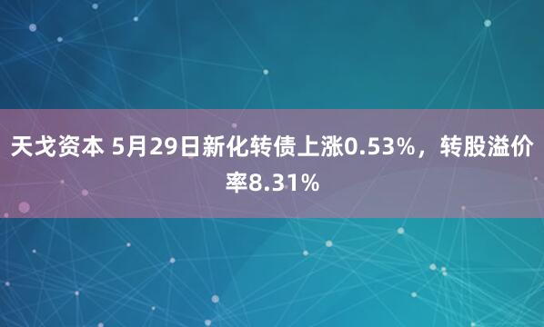 天戈资本 5月29日新化转债上涨0.53%，转股溢价率8.31%